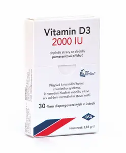 IBSA Vitamin D3 2000 IU 30 filmů rozpustných v ústech