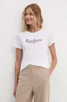 Bavlněné tričko Pepe Jeans ENARA bílá barva, PL505879