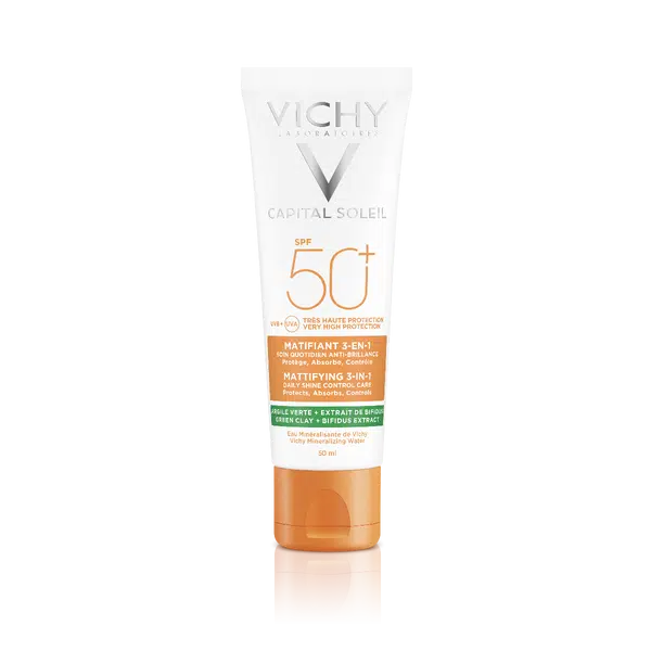 Vichy Capital Soleil Zmatňující ochranný krém 3v1 SPF50+ 50 ml
