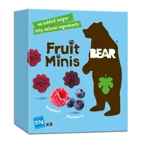 BEAR Fruit Minis malina a borůvka 5x20 g