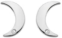 Hot Diamonds Stříbrné půlměsícové náušnice s pravými diamanty Amulets DE588