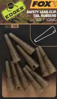 Fox převleky edges camo safety lead clip tail rubbers 10 ks velikost 7