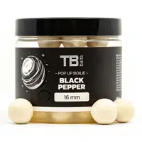 Tb baits plovoucí boilie pop-up white black pepper + nhdc 65 g-12 mm