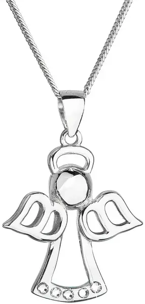 Evolution Group - Pavona Krásný stříbrný náhrdelník Andělíček s krystaly Swarovski 32076.1 (řetízek, přívěsek)