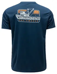 Grundéns tričko commercial boat ss tech tee blue abbys - m