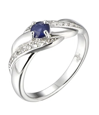 Brilio Silver Nádherný stříbrný prsten se safírem Precious Stone SR08997B 54 mm