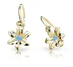 Cutie Jewellery Zlaté dětské náušnice C1993-10-X-1 světle modrá