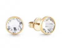 Guess Pozlacené náušnice s čirými krystaly Frontiers JUME01343JWYGT/U