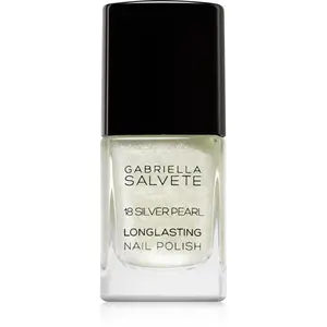 Gabriella Salvete Longlasting Enamel dlouhotrvající lak na nehty s perleťovým leskem odstín 18 Silver Pearl 11 ml