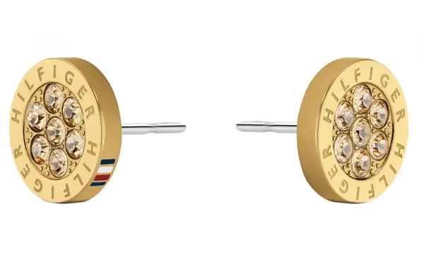 Tommy Hilfiger Něžné pozlacené náušnice s krystaly Crystal 2780566