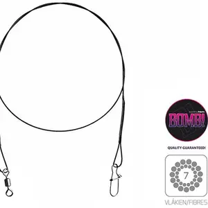 Delphin lanko titanové 1x7 bomb s obratlíkem a karabinou 2 ks-20 cm 4 kg