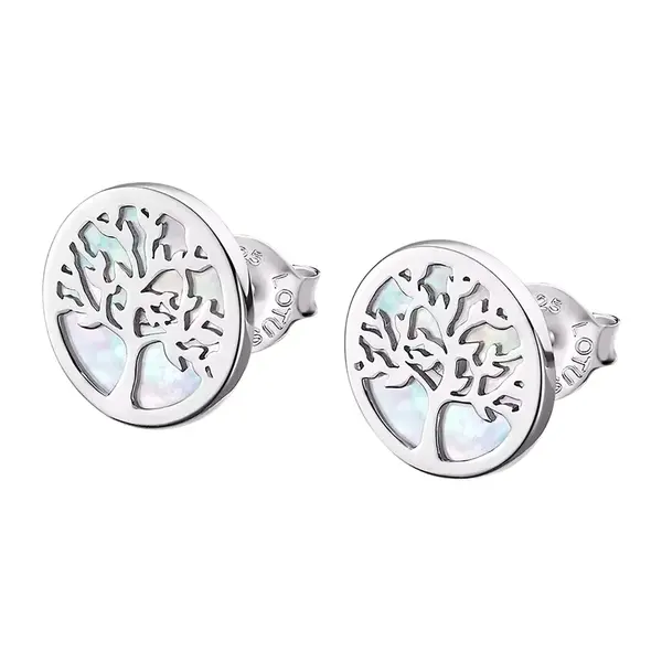 Lotus Silver Krásné stříbrné náušnice pro ženy Strom života LP1821-4/1