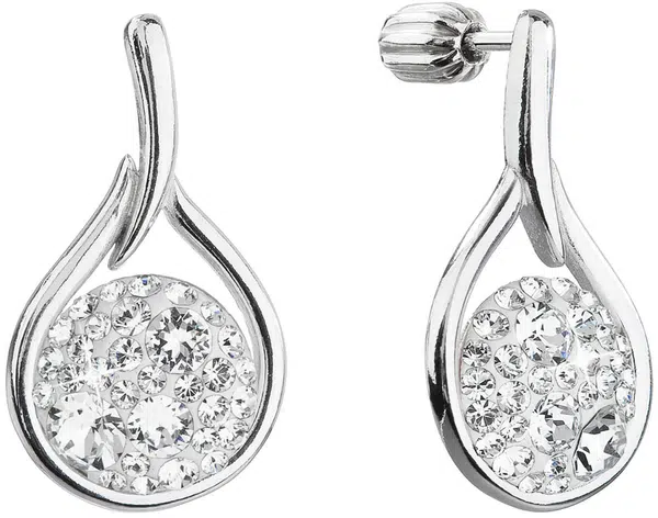Evolution Group - Pavona Nadčasové stříbrné náušnice s krystaly Swarovski 31305.1