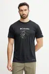 Sportovní triko Columbia Zero Rules černá barva, s potiskem, 2118541