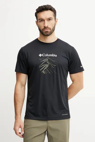 Sportovní triko Columbia Zero Rules černá barva, s potiskem, 2118541