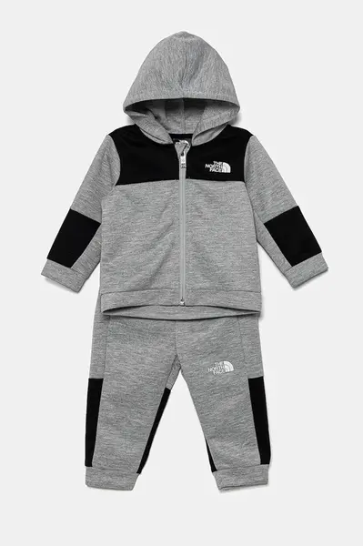 Kojenecká tepláková souprava The North Face BABY EASY FZ SET šedá barva, NF0A877HDYX1