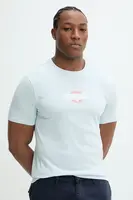 Bavlněné tričko Guess Jeans modrá barva, s aplikací, M5GI23 K8HM0