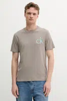 Bavlněné tričko Calvin Klein modrá barva, s potiskem, K10K114146