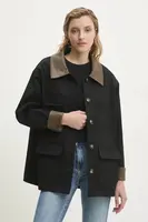 Bunda Answear.LAB černá barva, přechodná