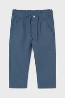 Kalhoty s lněnou směsí pro děti Mayoral relaxed fit