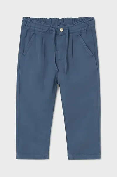 Kalhoty s lněnou směsí pro děti Mayoral relaxed fit