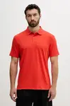 Bavlněné polo tričko Calvin Klein pánské, červená barva, LV04LB276G