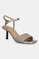 Sandály Tommy Hilfiger METALLIC LTHR KITTEN SANDAL