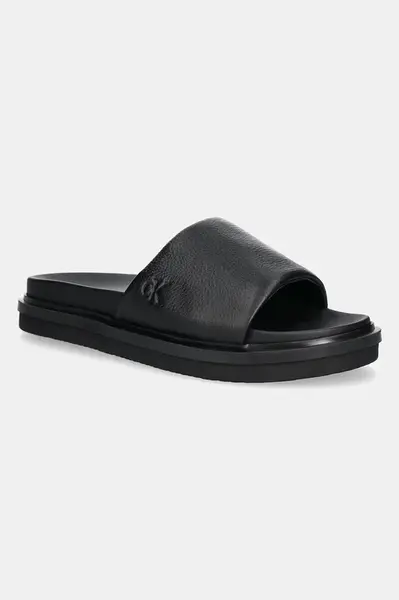 Pantofle Calvin Klein Jeans FLAT MOLDED SLIDE SANDAL LTH