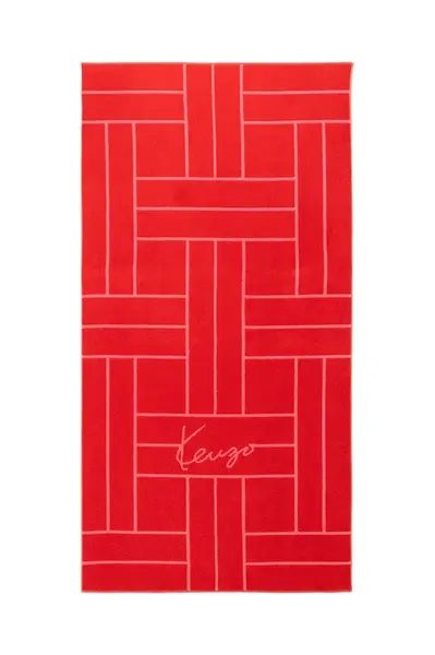Bavlněný plážový ručník Kenzo KTATAMI Pavot 90 x 170 cm červená barva