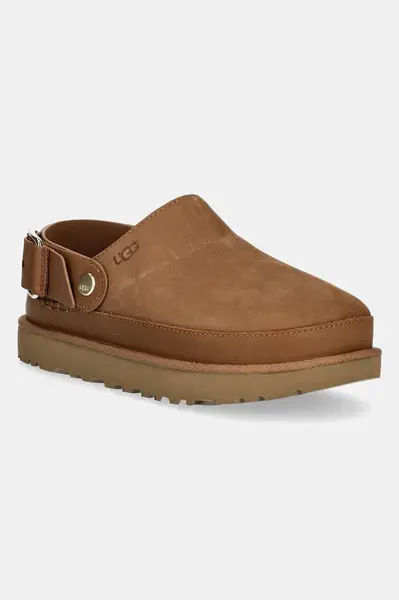 Nubukové pantofle UGG Goldenstar Villa Clog