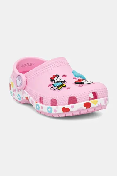 Dětské pantofle Crocs CLASSIC MICKEY MINNIE FRIENDS CLOG KIDS růžová barva, 210894
