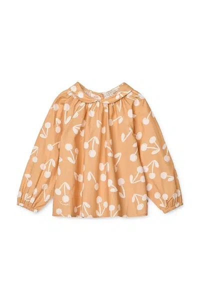 Dětská bavlněná halenka Liewood Rhea Printed Top oranžová barva, vzorovaná, LW19917