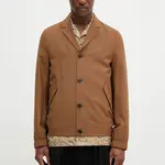 Vlněné sako Paul Smith pánské, hnědá barva, M1R-440Z-P00108