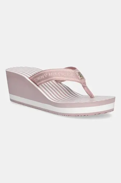 Žabky Tommy Hilfiger TH STRIPES WEDGE BEACH SANDAL