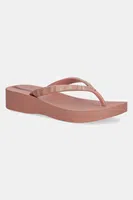 Žabky Ipanema MESH X PLAT dámské, růžová barva, na klínku, 83612-BB802