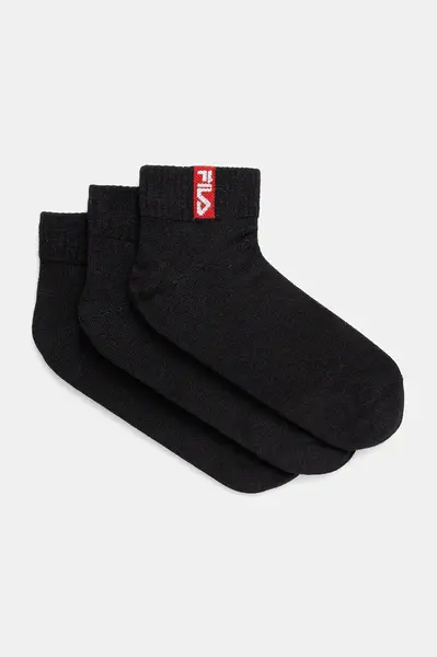 Ponožky Fila 3-pack černá barva, F5509