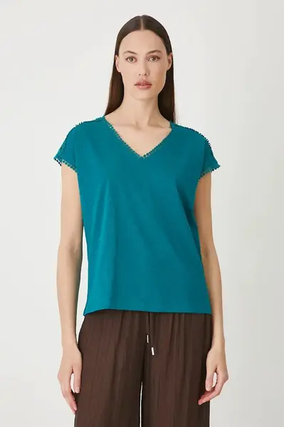 Bavlněné tričko Medicine dámské, zelená barva