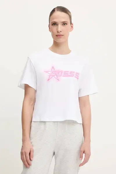 Dětské bavlněné tričko Guess ARDISIA dámské, bílá barva, V5GI12 K9RM1