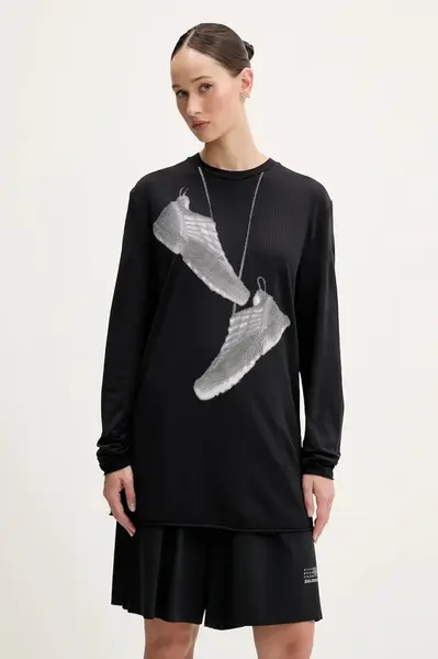 Tričko s dlouhým rukávem MM6 Maison Margiela x Salomon černá barva, S52GC0346.M20101