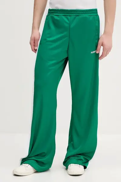 Tepláky Fiorucci Puffy Piping Track Trousers pánské, zelená barva, s aplikací, U02SPBPA057PL01GN02