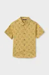 Dětská bavlněná košile Mayoral žlutá barva, 6138