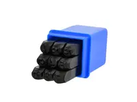 GEKO Razicí matrice čísel - raznice, 8 mm, sada 9 kusů Velikost: 6 mm