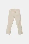 Kalhoty s lněnou směsí pro děti Guess béžová barva, N5GB05 WHAR0
