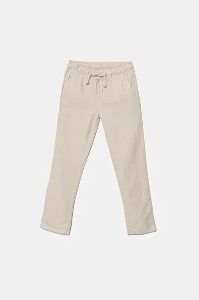 Kalhoty s lněnou směsí pro děti Guess
