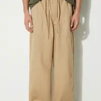 Bavlněné kalhoty Vans Premium Classics LX Easy Trouser béžová barva, VN000GZ2SQ71