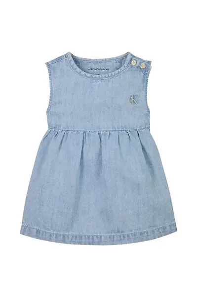 Šaty Calvin Klein Jeans modrá barva, mini, IN0IN00298