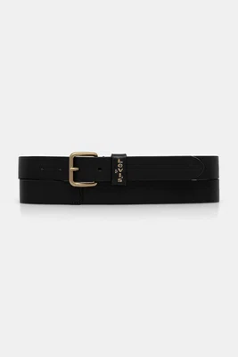 Kožený pásek Levi's černá barva, 37460-0096