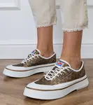 Gemre Brown women's platform sneakers Greta