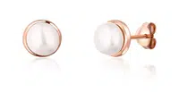 JwL Luxury Pearls Pozlacené náušnice s říční perlou JL0736