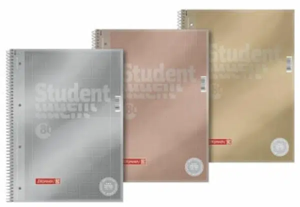 Student blok A4 čtvereček metalický 90g, 3 barvy